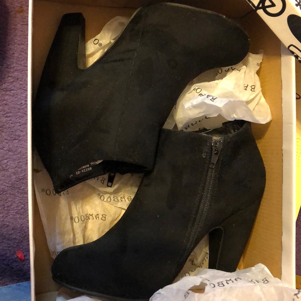 Black Suede Booties